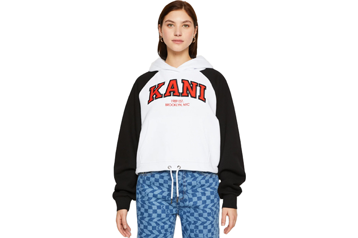 Karl kani serif discount hoodie